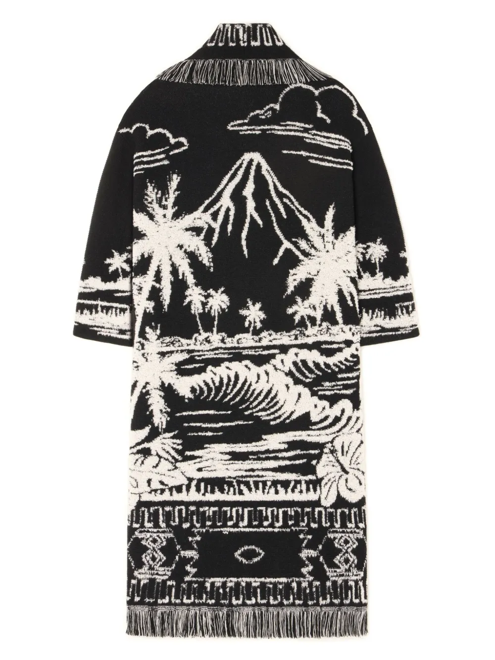 Alanui Palm Grove Tales Coat In Black