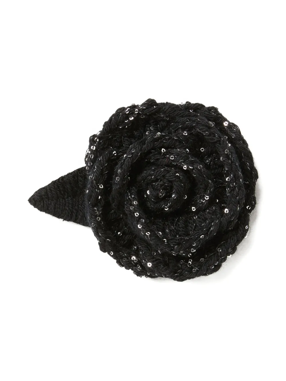 Alanui rose sequinned brooch | Black | Image 1
