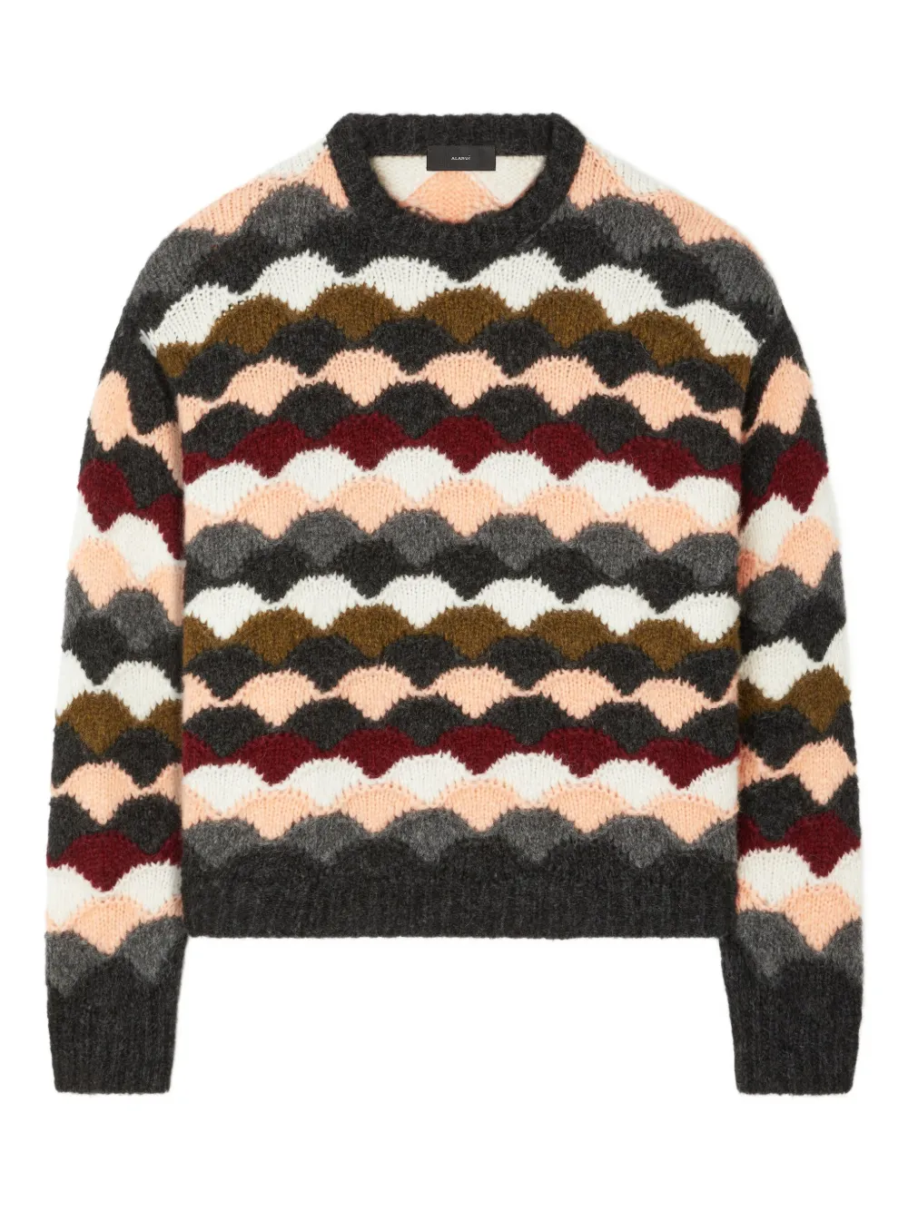 Alanui Shattered Stripes sweater Grijs