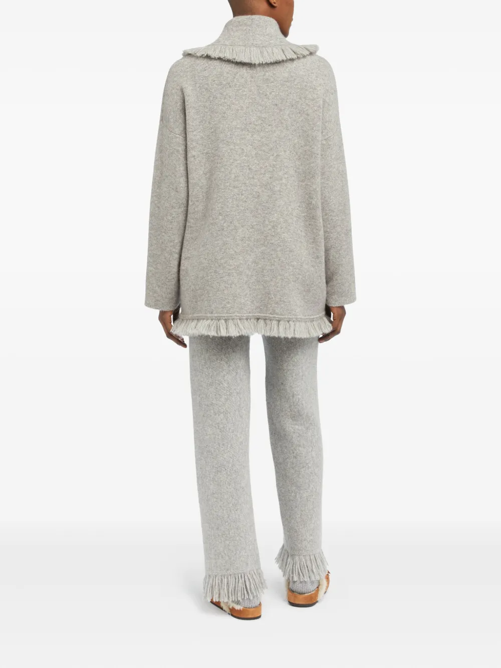 Alanui Finest fringed cardigan Grijs