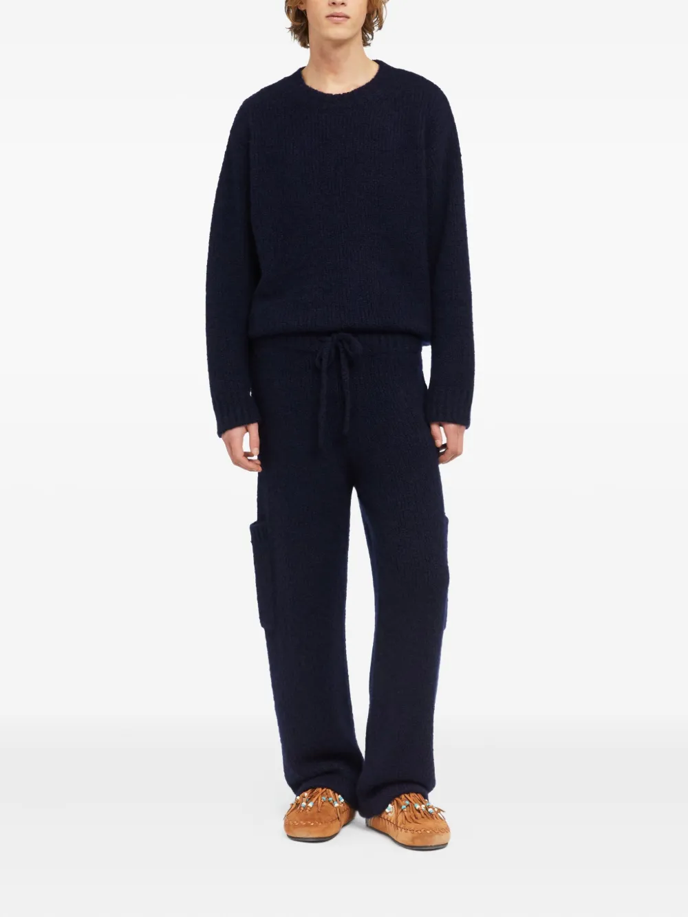 Alanui Gebreide broek met opgestikte zak Blauw