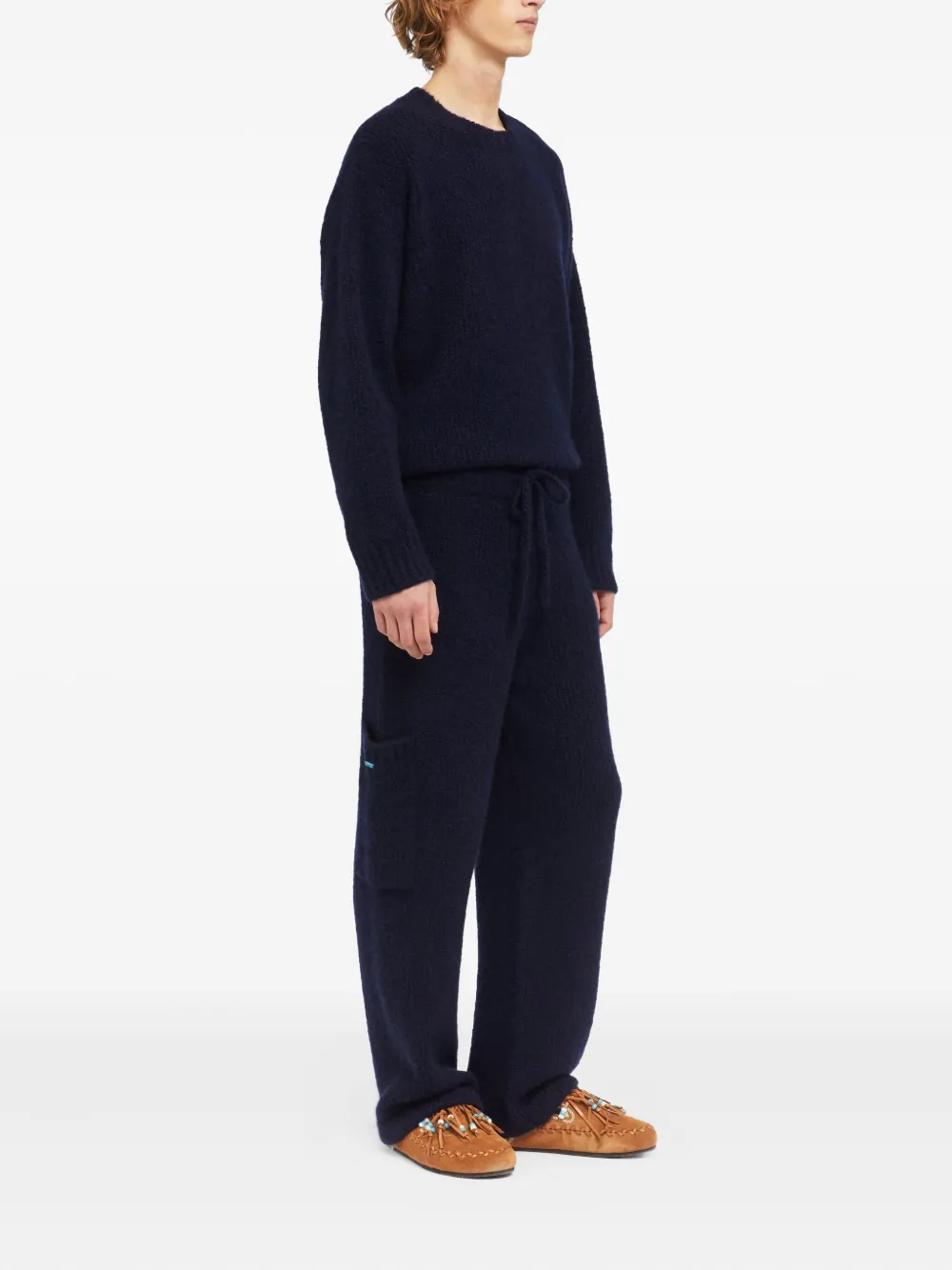 Alanui Gebreide broek met opgestikte zak Blauw