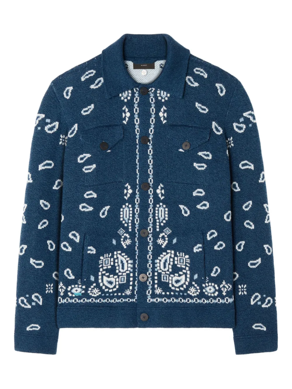 Alanui paisley jacquard cardigan | Blue | Image 1