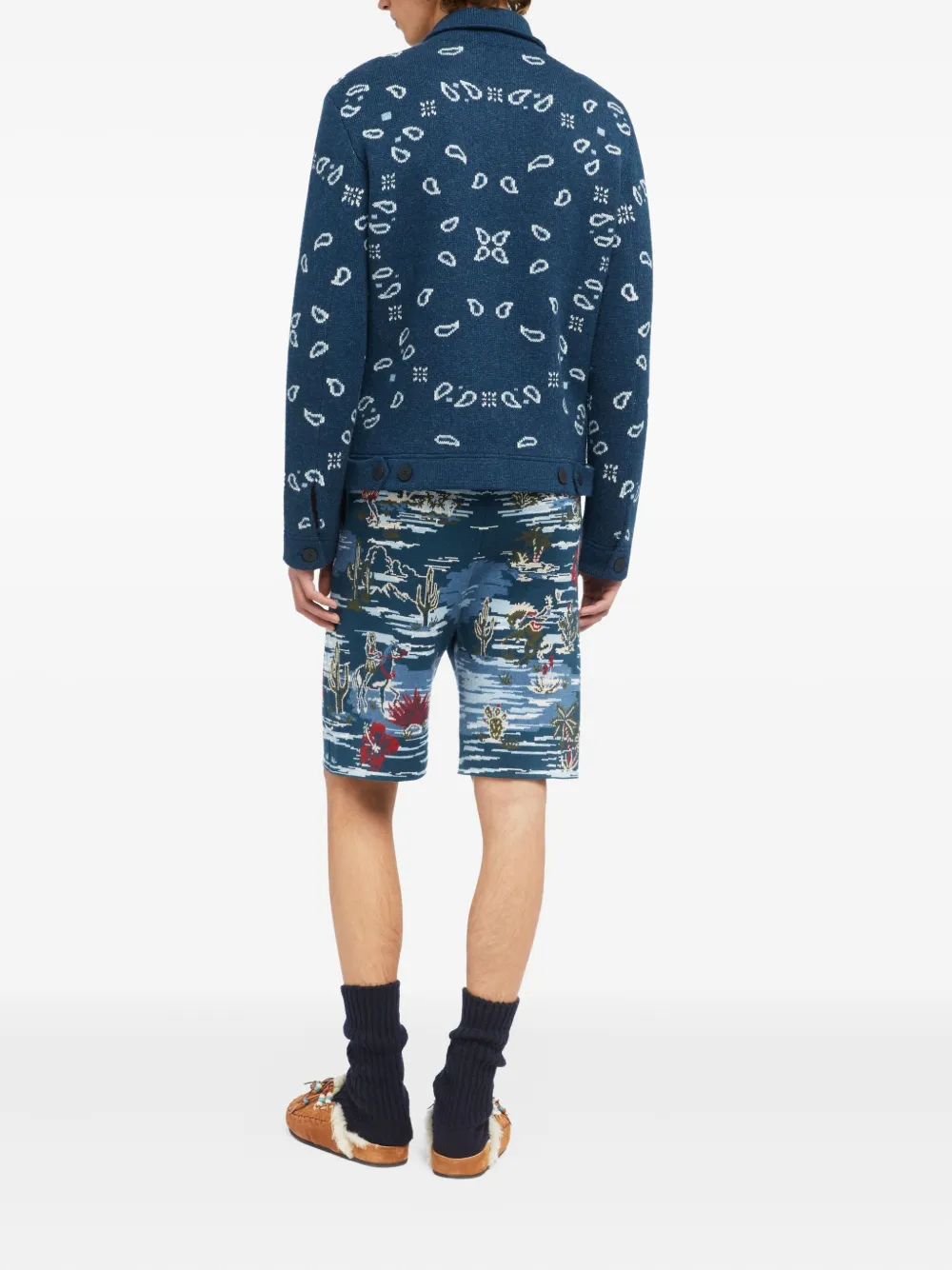 Alanui Vest met paisley jacquard Blauw