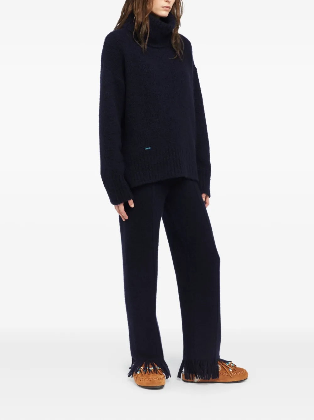 Alanui ribbed-knit sweater Blauw
