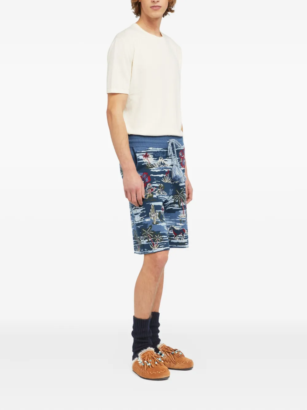 Alanui Tex-Hawaii Roundtrip shorts Blauw