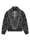 Alanui bandana-jacquard cardigan - Grey
