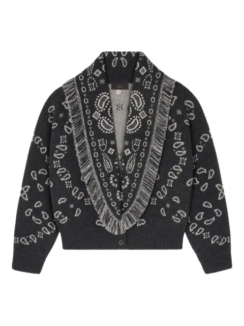 Alanui paisley-jacquard fringe cardigan