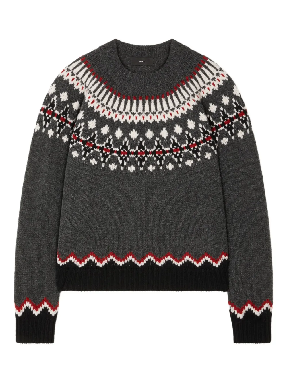fairisle-pattern sweater