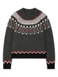 Alanui fairisle-pattern sweater - Grey