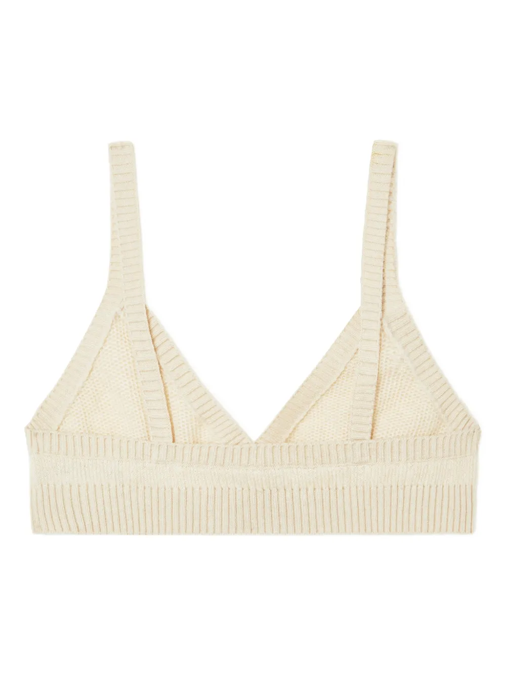 Alanui cashmere V-neck bralette Wit