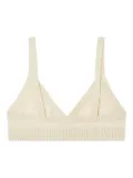 Alanui cashmere V-neck bralette - White