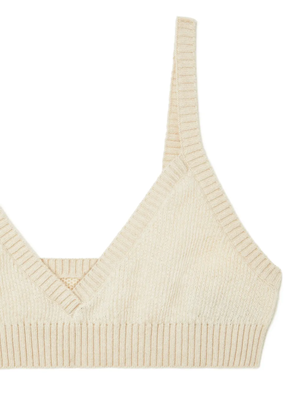 Alanui cashmere V-neck bralette Wit