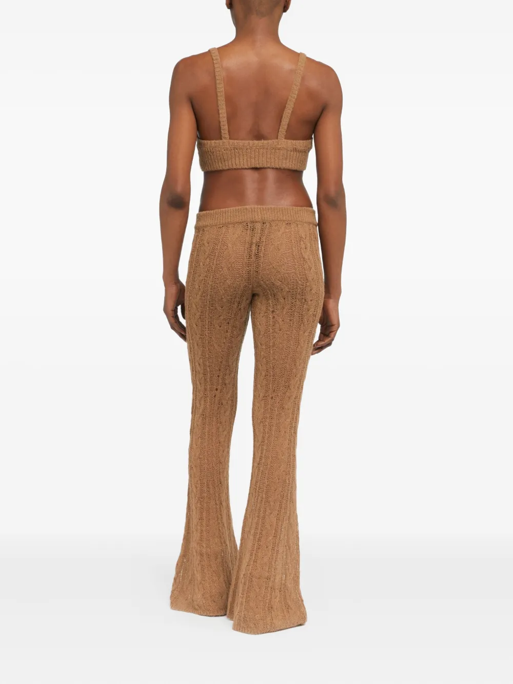 Alanui Desert Drift cable-knit top Bruin