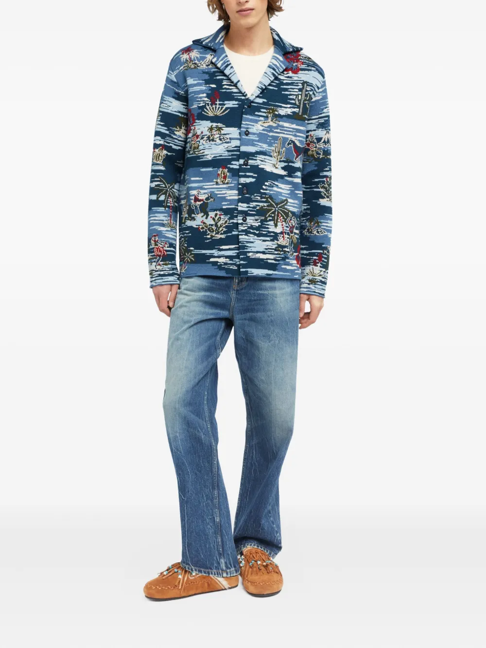 Alanui Tex-Hawaii Roundtrip shirt - 4844-Midnight-Multicolor