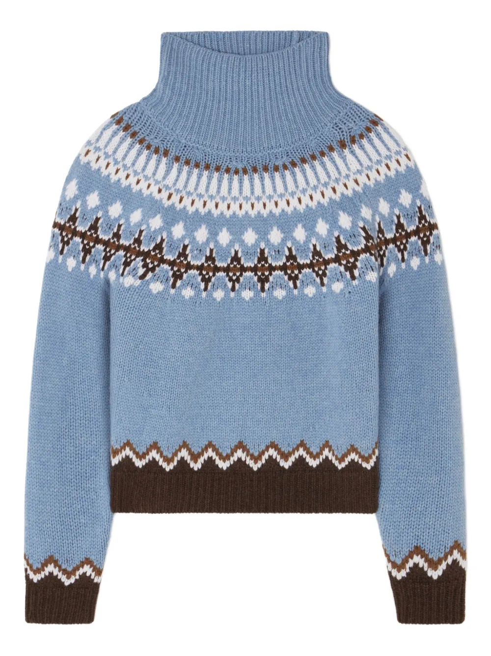 Alanui Sweet Winter fair isle turtleneck sweater | Blue | Image 1