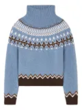 Alanui Sweet Winter fair isle turtleneck sweater - Blue