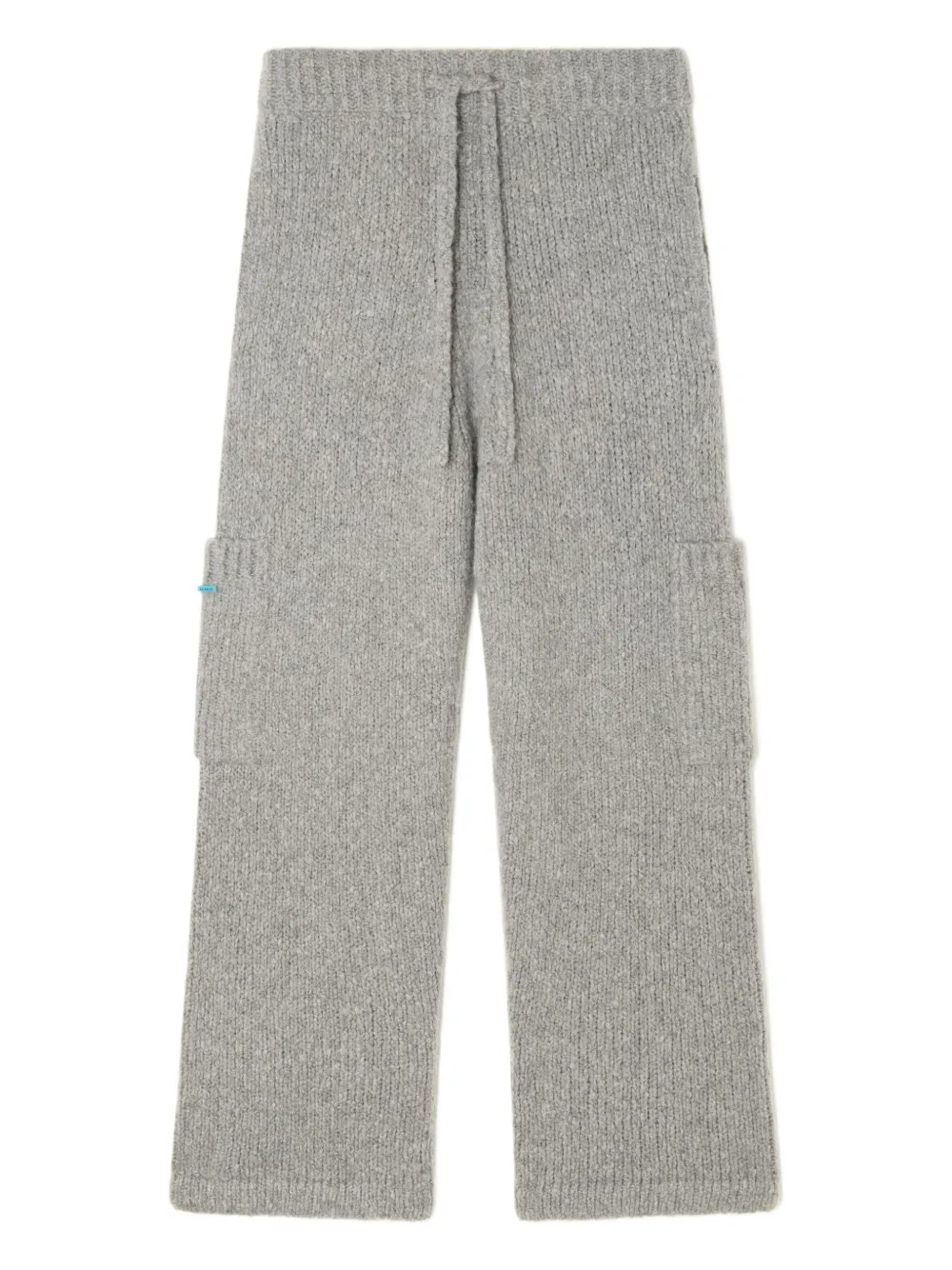 drawstring knitted trousers