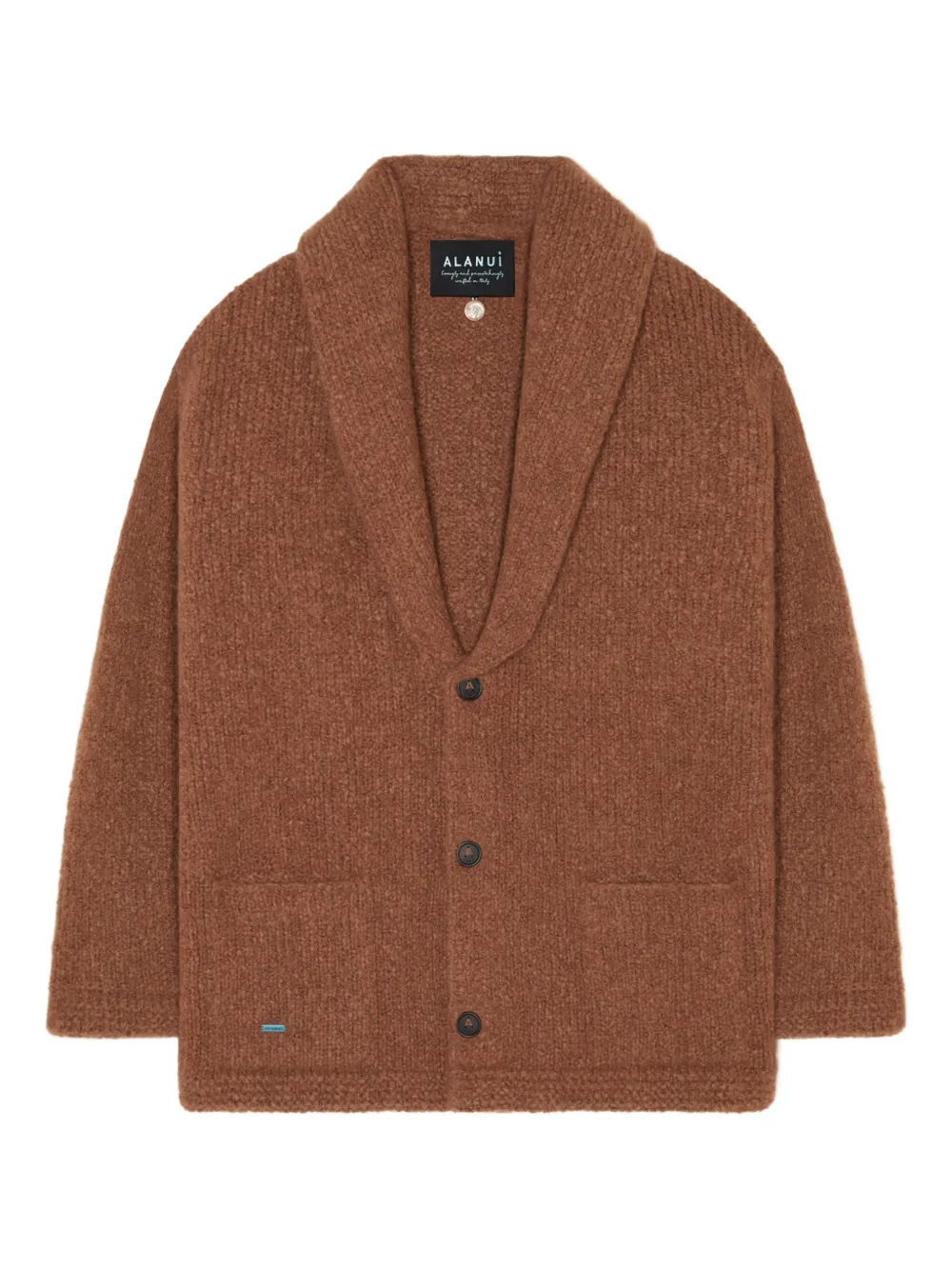 Alanui Vest met sjaalkraag en knoop Bruin