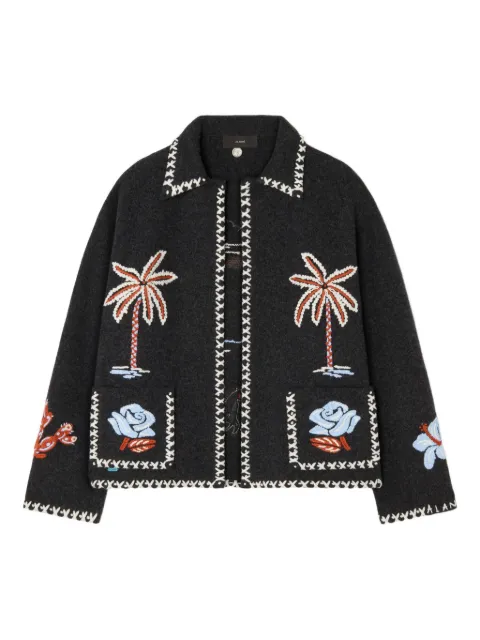 Alanui Remember Me embroidered palm-tree jacket
