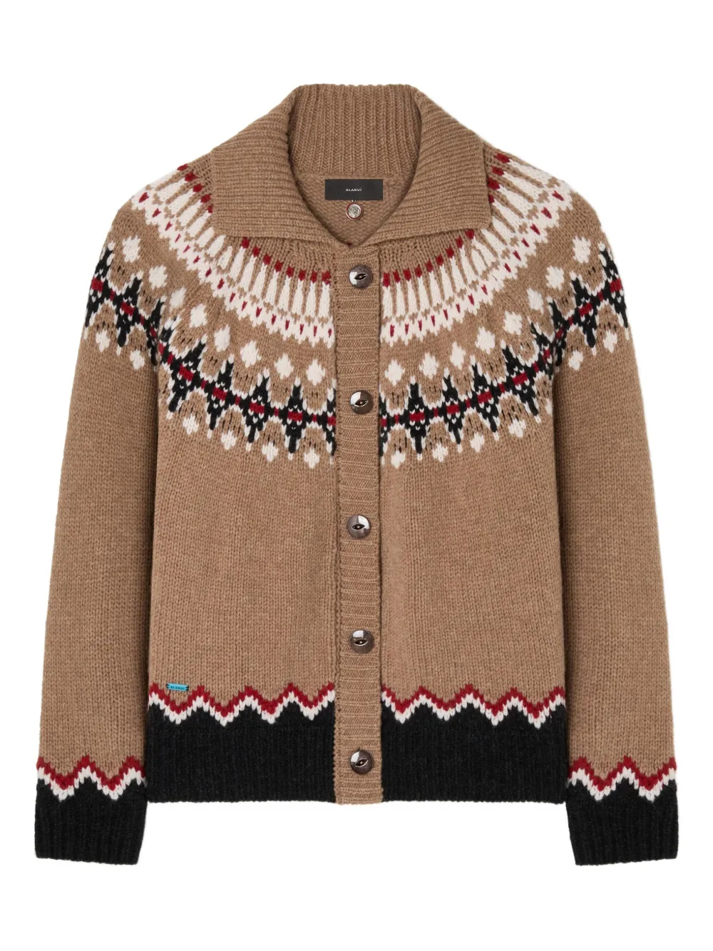 Alanui Sweet Winter Cardigan Mit Fair-isle-muster In Brown