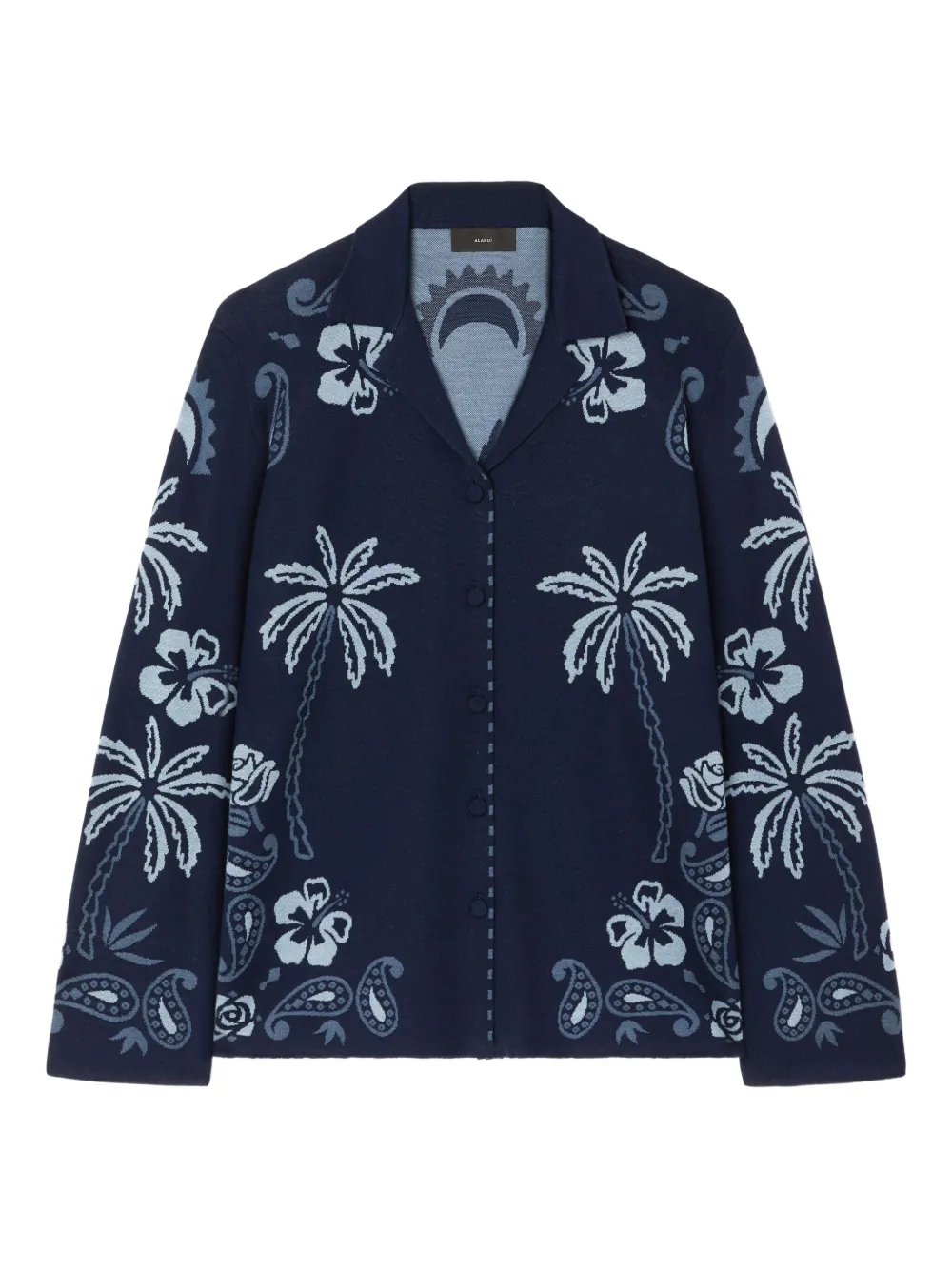 Alanui Wild Wonder Jacquard Shirt In Blue