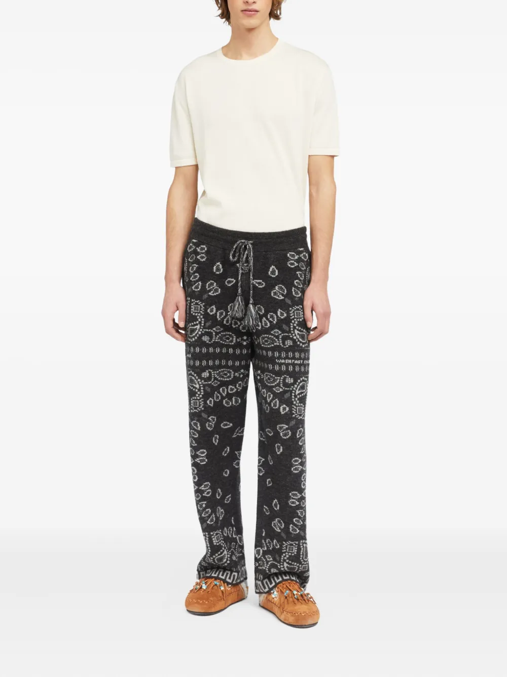 Alanui Broek met bandana jacquard - Grijs