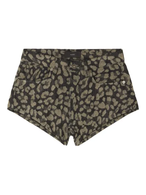 Alanui Seattle Jungle leopard-print denim shorts