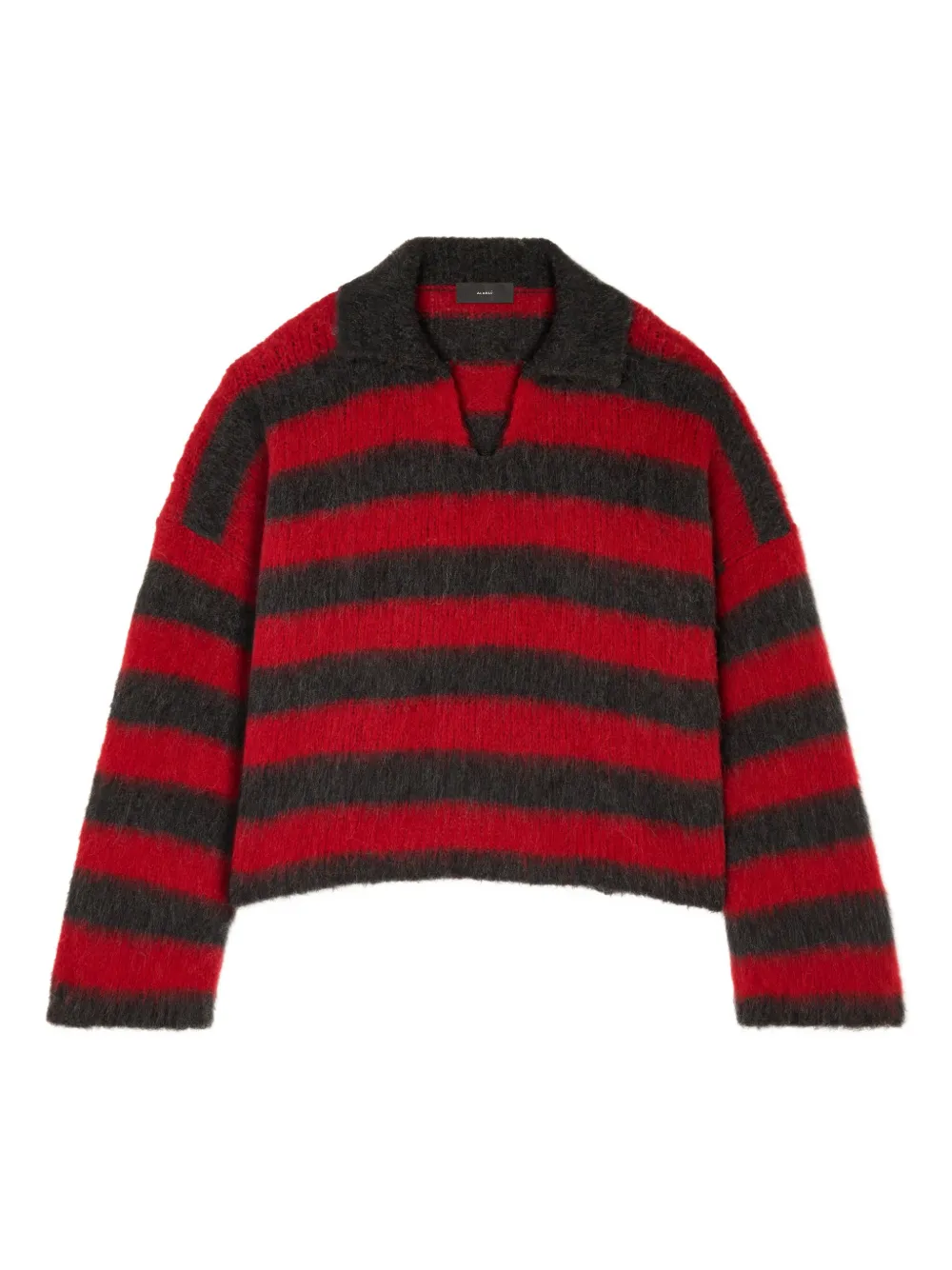 Alanui Grunge Striped Sweater In Red