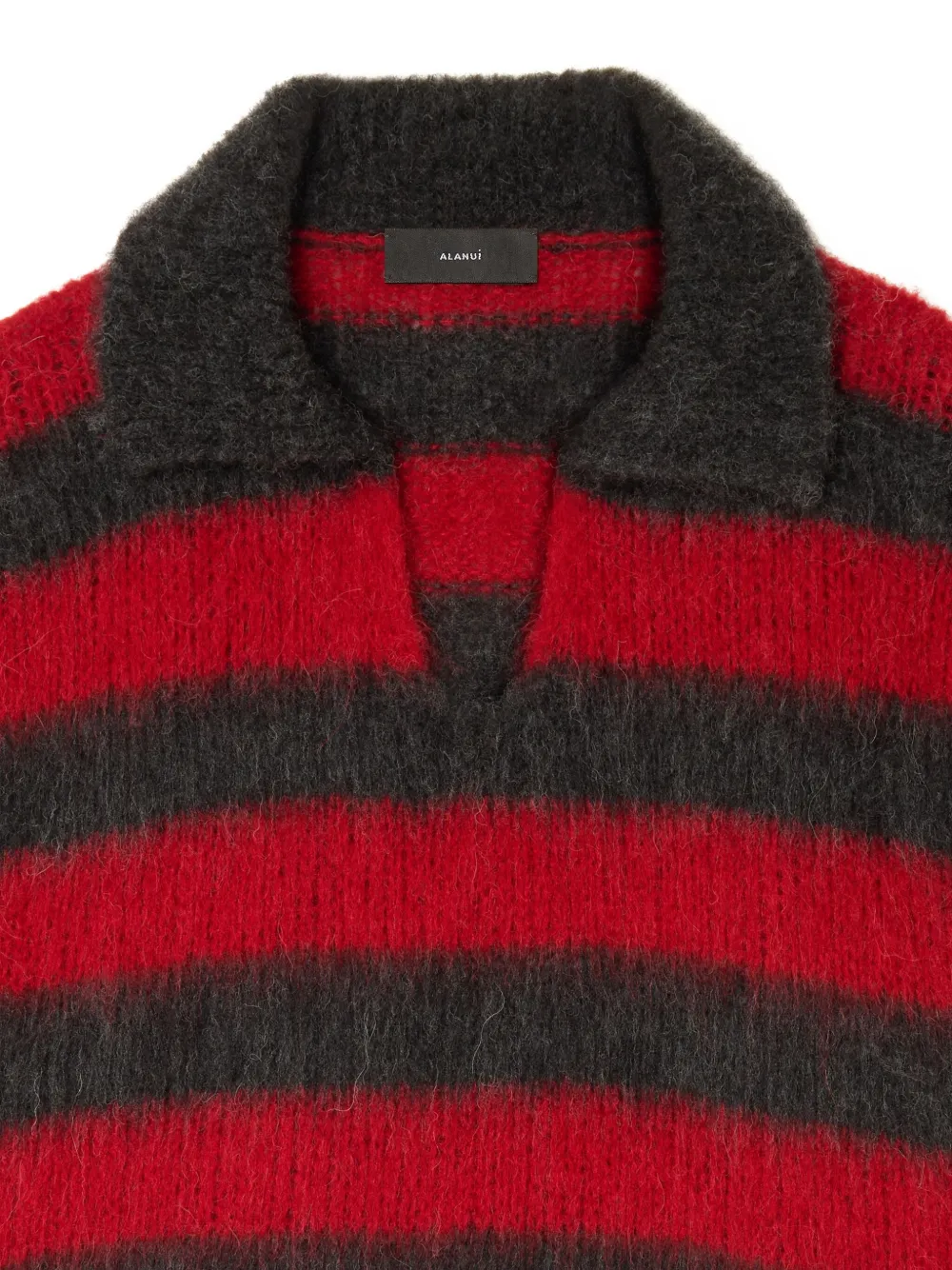 Alanui Grunge Striped Sweater In Red