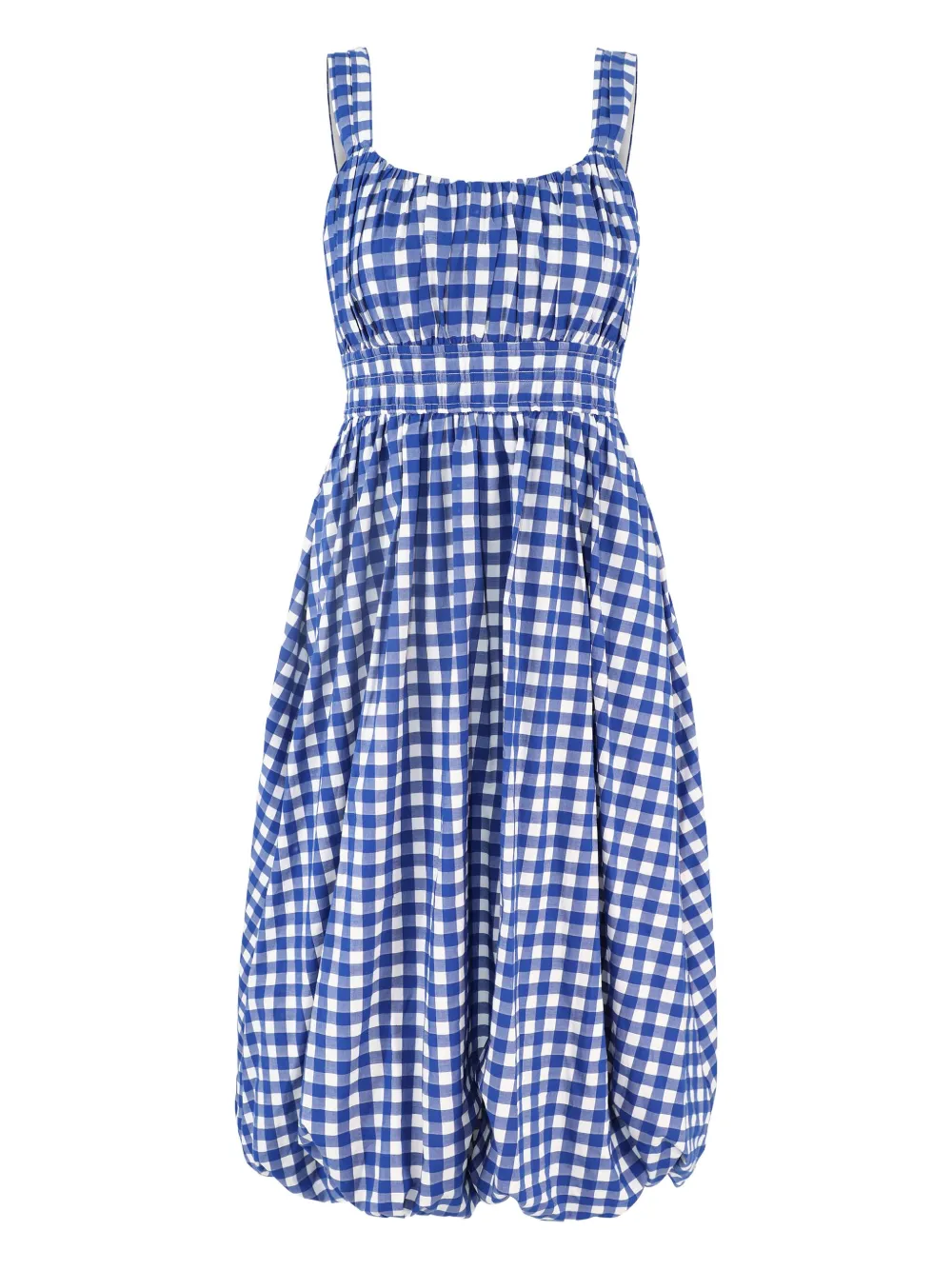 Sea Neci gingham-check balloon midi dress | Blue | Image 1