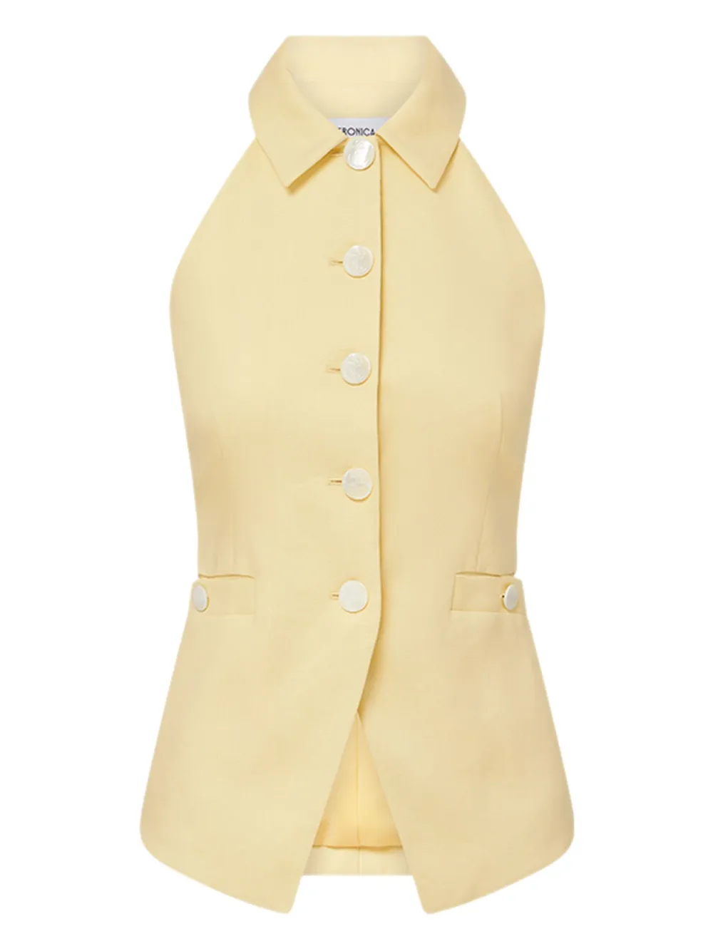 halterneck buttoned vest
