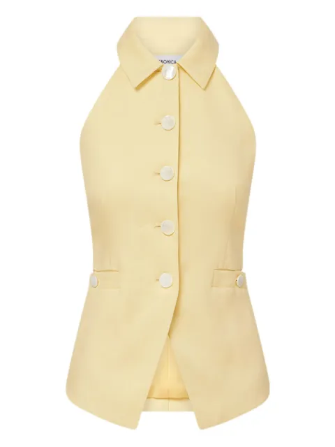 Veronica Beard halterneck buttoned vest