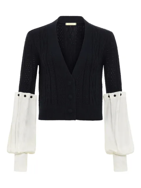 Hellessy Angelite cable-knit balloon-sleeve cardigan