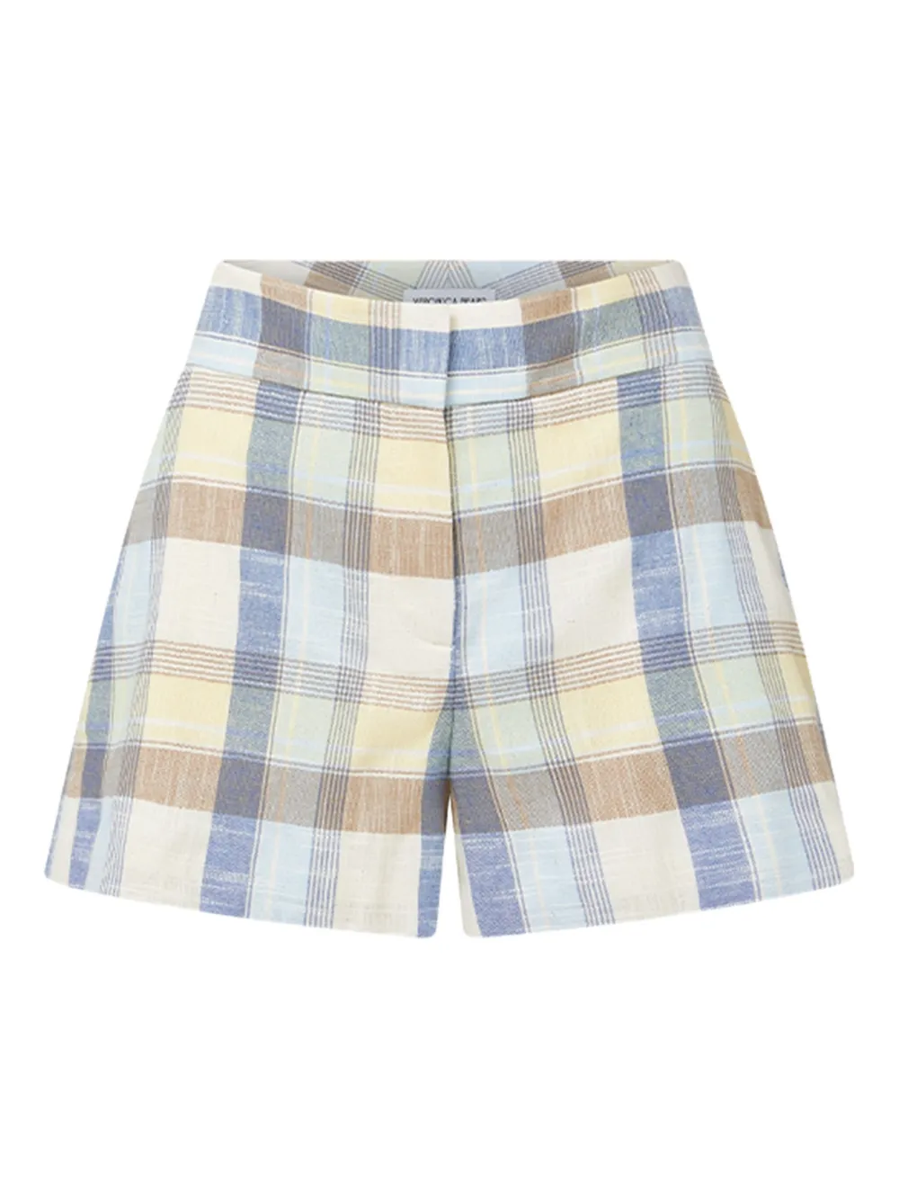Allen checked pleated mini shorts
