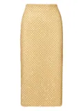 Veronica Beard beaded midi skirt - Yellow