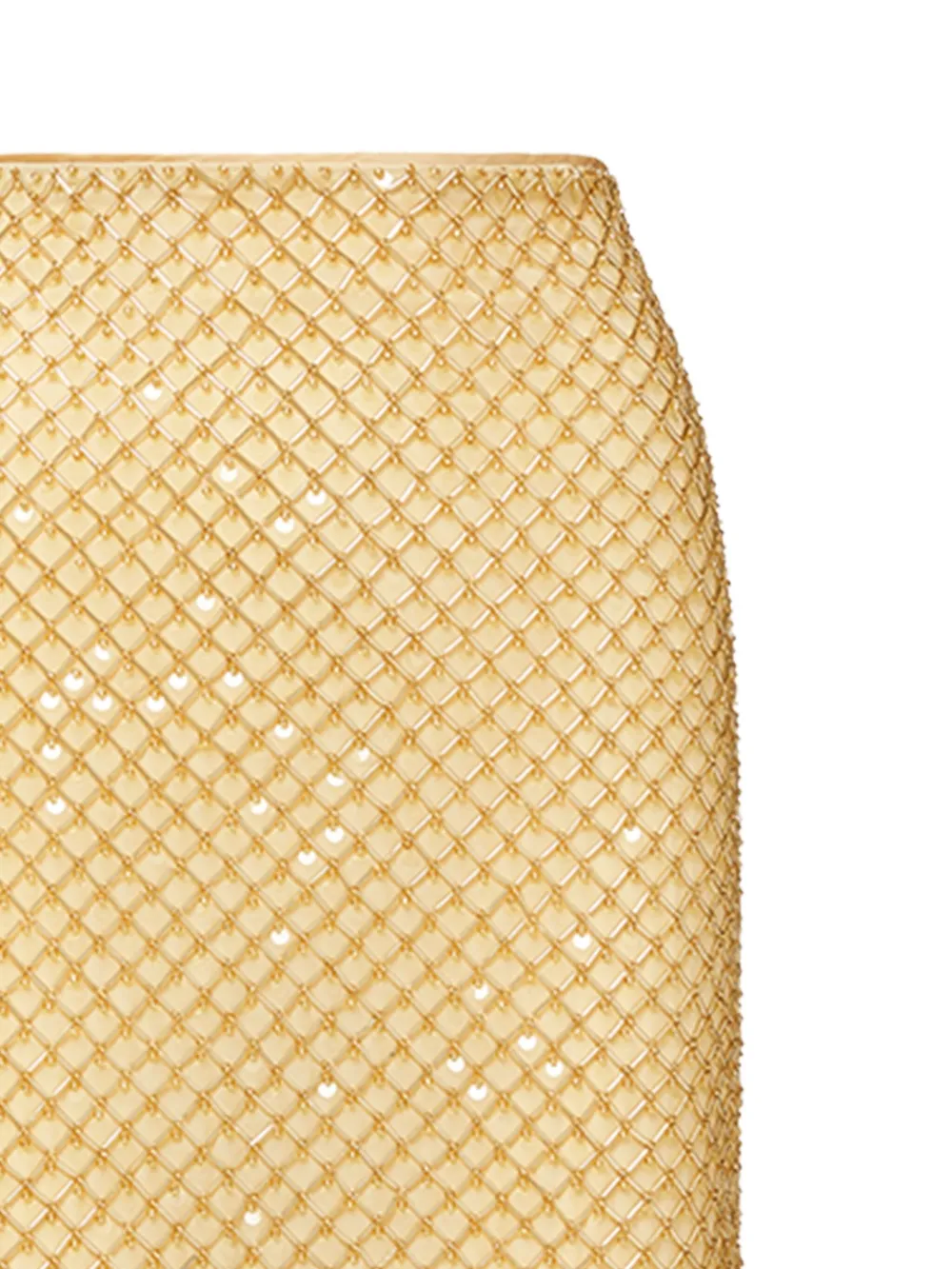 Veronica Beard beaded midi skirt - Geel
