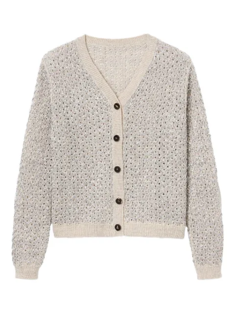 Lafayette 148 foil-detail button cardigan