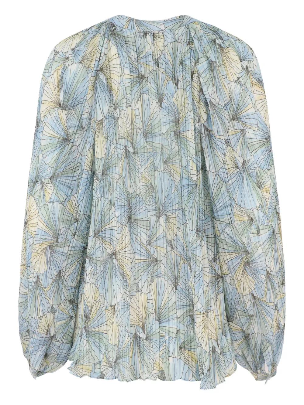 Veronica Beard pleated floral blouse - Blauw