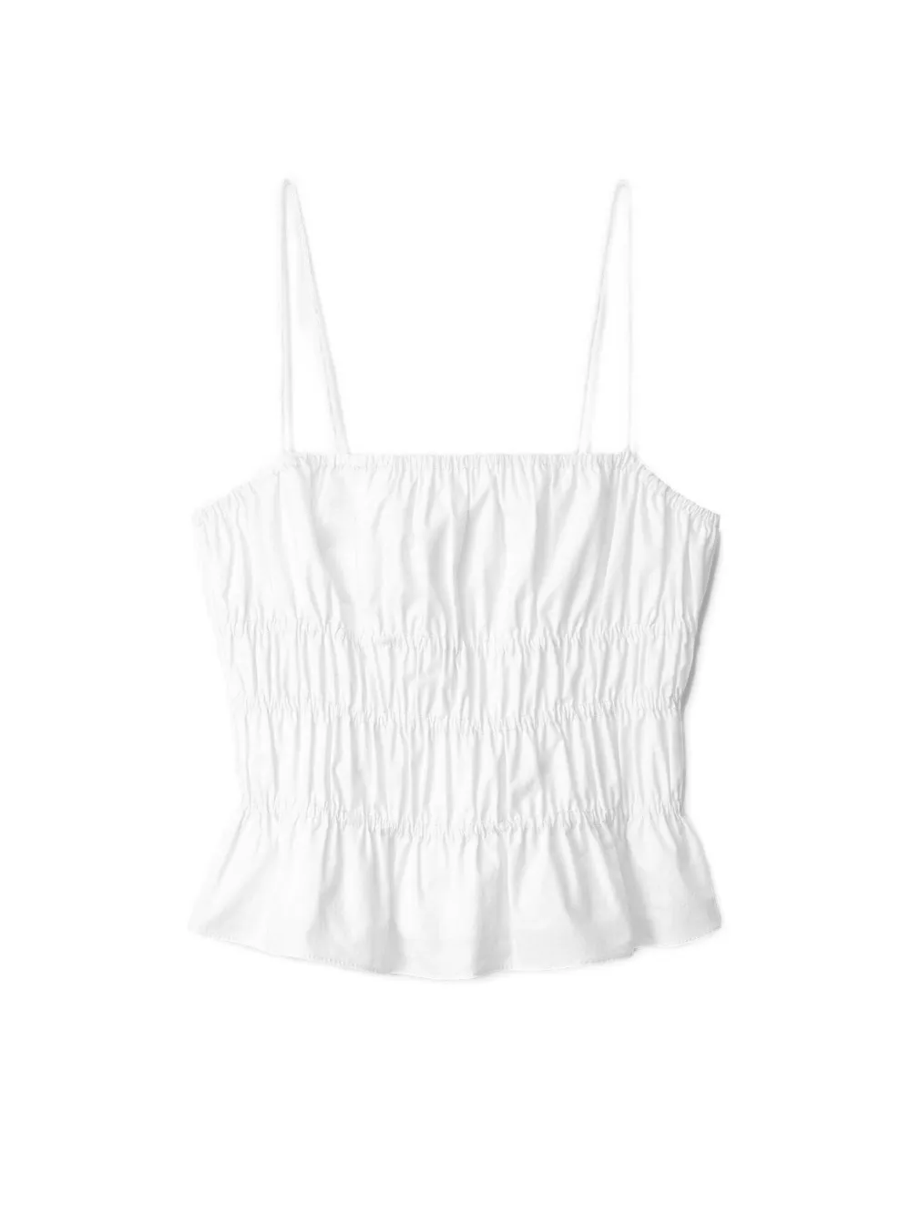STAUD ruffled-hem top Wit