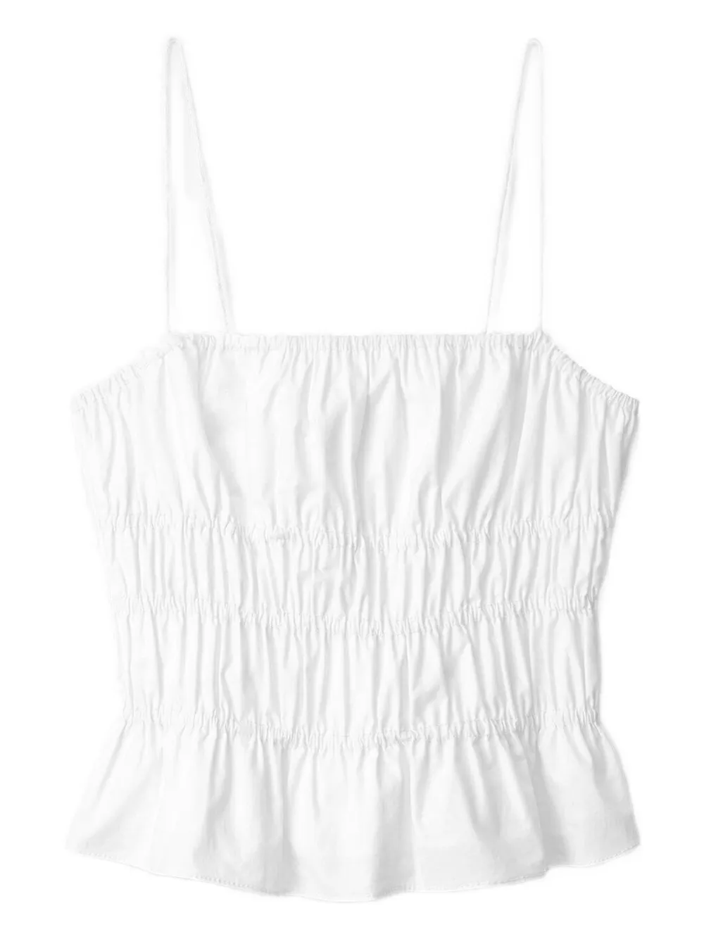 STAUD ruffled-hem top Wit