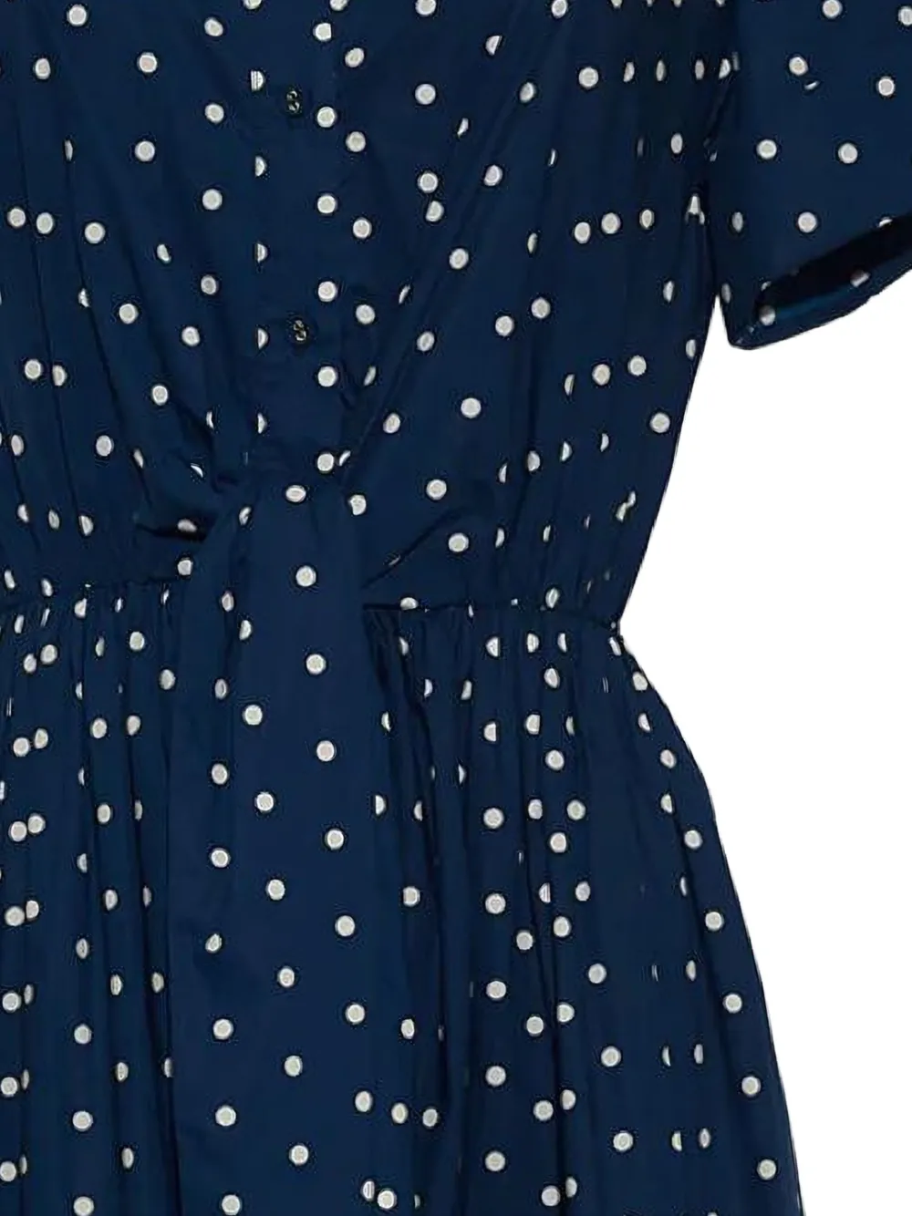 Cara Cara Asbury mini-jurk met stippen en gestrikte taille - Blauw