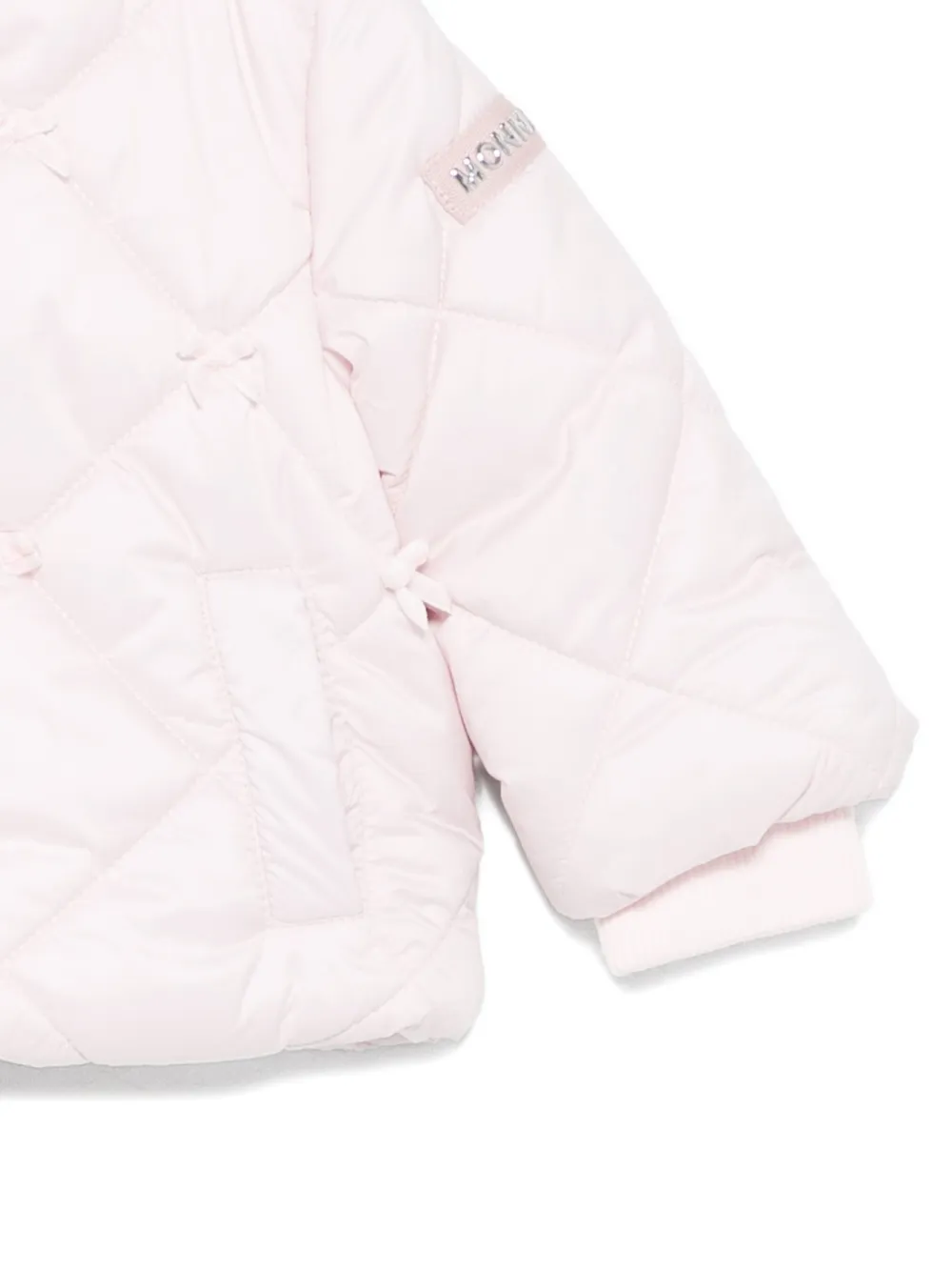 Monnalisa quilted hooded jacket Roze