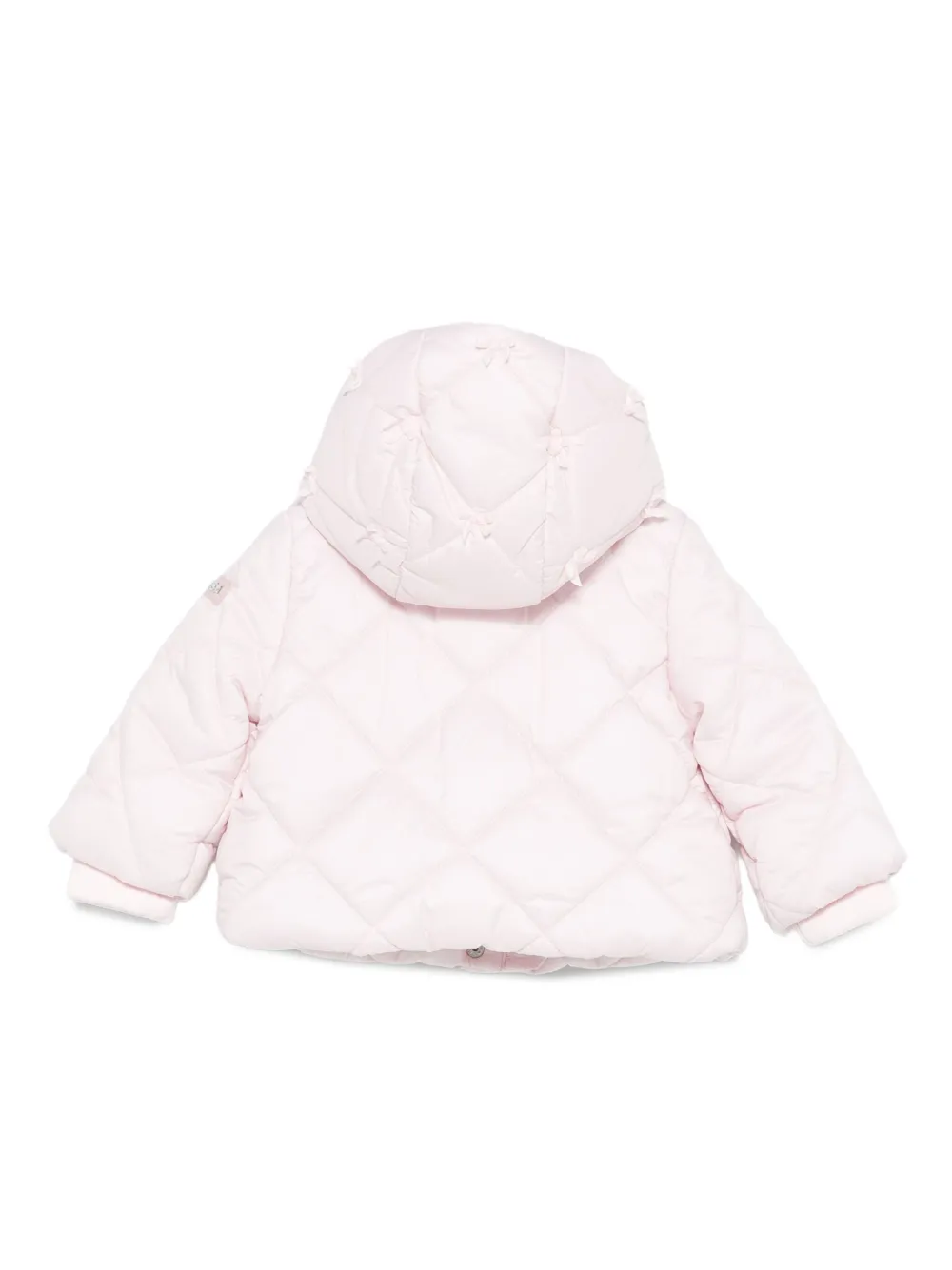 Monnalisa quilted hooded jacket Roze