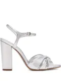 Schutz 105mm crossover ankle-strap heeled pumps - Silver