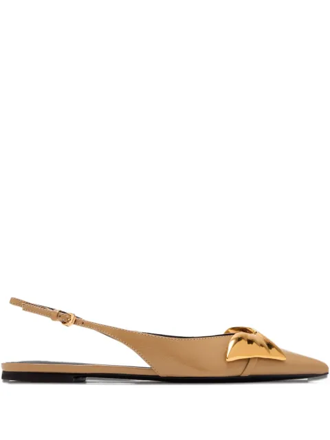 Schutz bow-embellished slingback flats