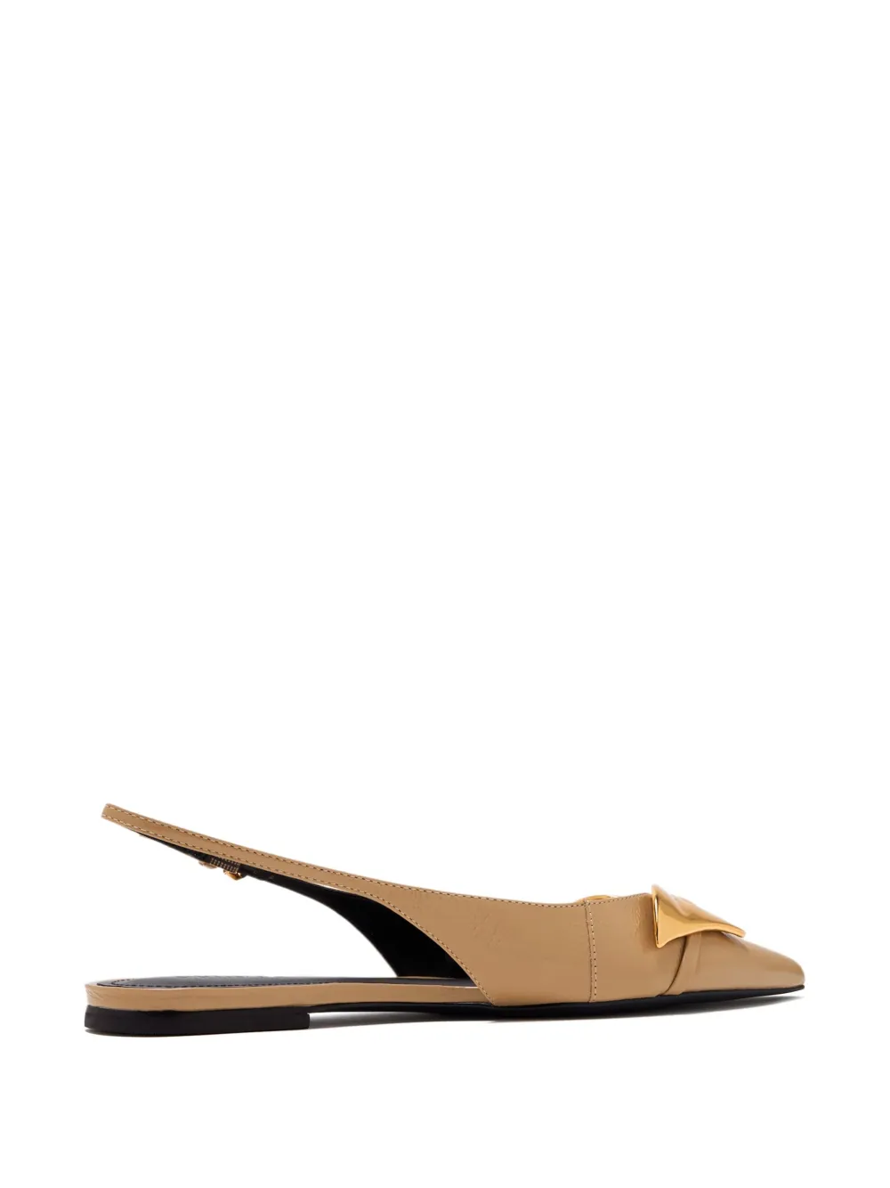 Schutz bow-embellished slingback flats Neutrals