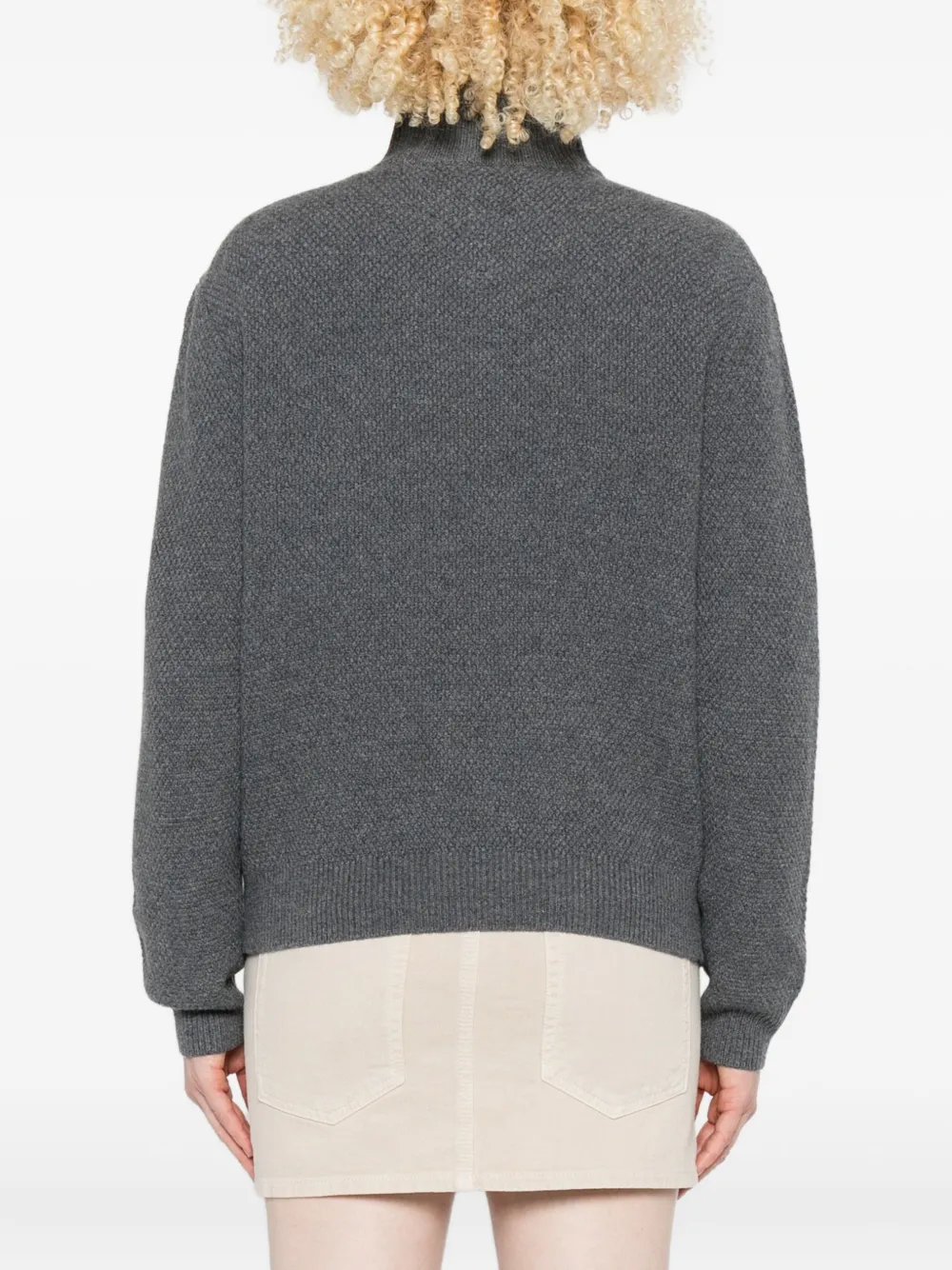 A.P.C. Kabelgebreide trui met knopen Grijs