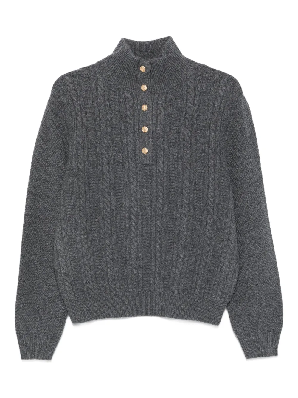 A.P.C. cable-knit button sweater Grijs