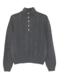 A.P.C. cable-knit button sweater - Grey